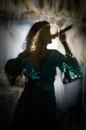 DNEPROPETROVSK, UKRAINE - MAY 14: Members of the Dnepropetrovsk State Russian Drama Theatre perform " Women's mind and man's naivety" on May 14, 2010 in Dnepropetrovsk, Ukraineのeditorial素材