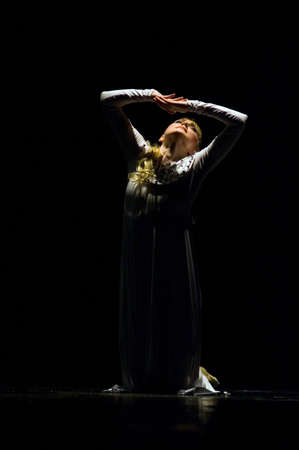 DNEPROPETROVSK, UKRAINE  JUNE 23: Princess Olga ballet performed by Dnepropetrovsk Opera and Ballet Theatre ballet on June 23, 2010 in Dnepropetrovsk, Ukraine.のeditorial素材