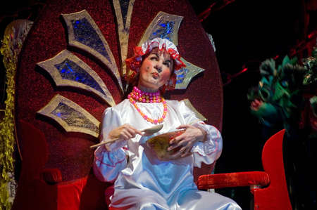 DNEPROPETROVSK, UKRAINE - JANUARY 9: Members of the Dnepropetrovsk State Russian Drama Theatre perform " Kashey Immortal" on January 9, 2011 in Dnepropetrovsk, Ukraineのeditorial素材