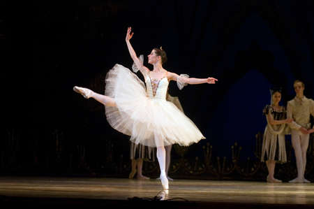 DNEPROPETROVSK, UKRAINE - APRIL 23: “Swan Lake” ballet performed by Dnepropetrovsk Opera and...