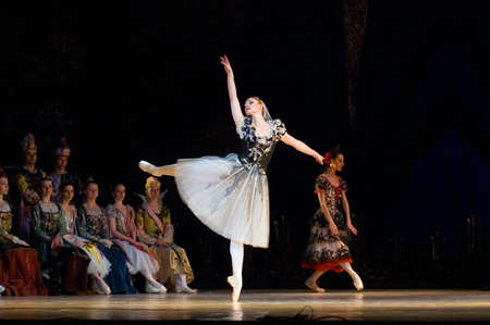 DNEPROPETROVSK, UKRAINE - APRIL 23: “Swan Lake” ballet performed by Dnepropetrovsk Opera and...