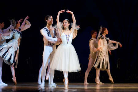 DNEPROPETROVSK, UKRAINE - APRIL 23: “Swan Lake” ballet performed by Dnepropetrovsk Opera and...