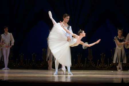 DNEPROPETROVSK, UKRAINE - APRIL 23: “Swan Lake” ballet performed by Dnepropetrovsk Opera and...
