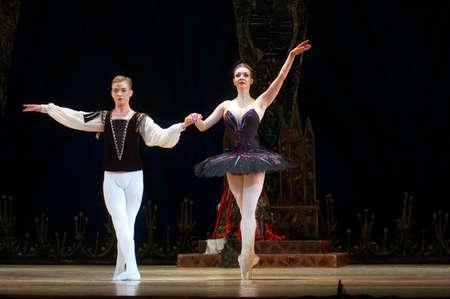 DNEPROPETROVSK, UKRAINE - APRIL 23: “Swan Lake” ballet performed by Dnepropetrovsk Opera and...