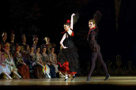 DNEPROPETROVSK, UKRAINE - APRIL 23: “Swan Lake” ballet performed by Dnepropetrovsk Opera and...