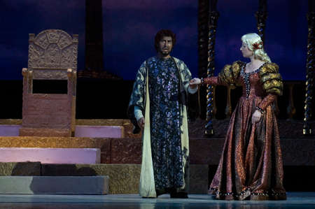 DNEPROPETROVSK, UKRAINE – MAY 14: Members of the Dnepropetrovsk State Opera and Ballet Theatre...