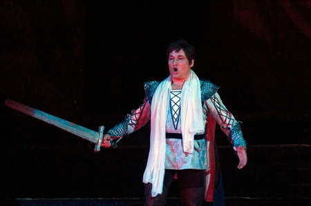 DNEPROPETROVSK, UKRAINE  MAY 29: Members of the Dnepropetrovsk State Opera and Ballet Theatre perform " Troubadour " on May 29, 2011 in Dnepropetrovsk, Ukraineのeditorial素材