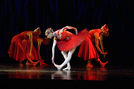 DNEPROPETROVSK, UKRAINE - JUNE 9: Members of the Dnepropetrovsk State Opera and Ballet Theatre perform " ZAKULIS?E " on June 9, 2011 in Dnepropetrovsk, Ukraine.のeditorial素材