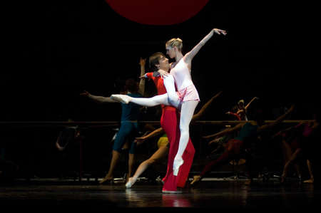 DNEPROPETROVSK, UKRAINE - JUNE 9: Members of the Dnepropetrovsk State Opera and Ballet Theatre perform " ZAKULIS?E " on June 9, 2011 in Dnepropetrovsk, Ukraine.のeditorial素材