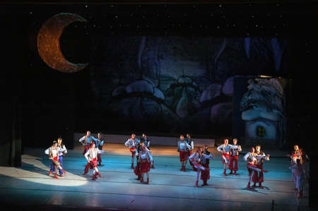 DNEPROPETROVSK, UKRAINE - JANUARY 13: Night before Christmas ballet performed by Dnepropetrovsk...