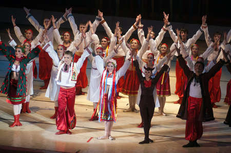 DNEPROPETROVSK, UKRAINE - JANUARY 13: Night before Christmas ballet performed by Dnepropetrovsk...