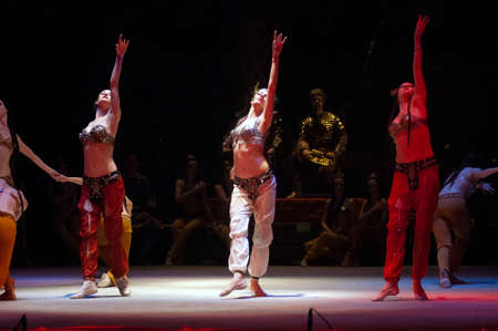 DNEPROPETROVSK, UKRAINE â JANUARY 28: Members of the Dnepropetrovsk State Opera and Ballet Theatre perform "Prince Igor" on January 28, 2012 in Dnepropetrovsk, Ukraineのeditorial素材
