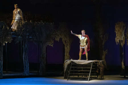 DNEPROPETROVSK, UKRAINE â€“ FEBRUARY 18: Members of the Dnepropetrovsk State Opera and Ballet...