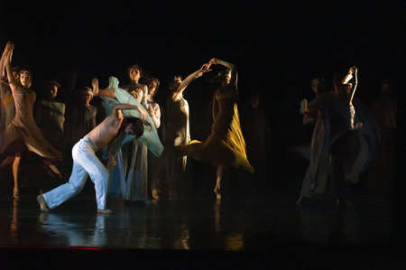 DNEPROPETROVSK, UKRAINE – SEPTEMBER 25: Members of the Dnepropetrovsk State Opera and Ballet...