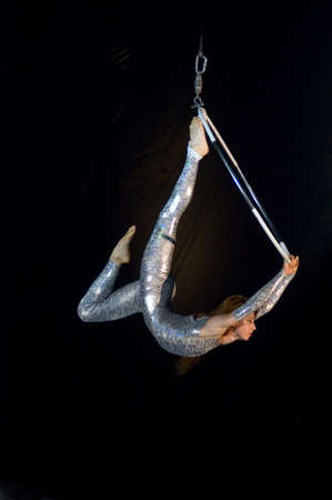 DNEPROPETROVSK, UKRAINE - SEPTEMBER 13: An unidentified participant shows his art during  Kobzov aqua-show on September 13, 2009 in Dnepropetrovsk, Ukraine.のeditorial素材