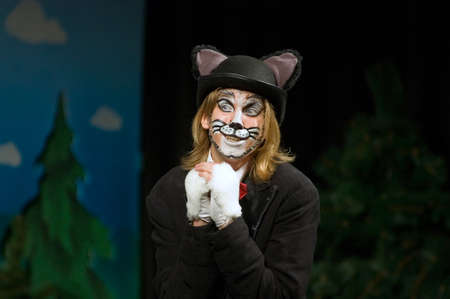 DNEPROPETROVSK, UKRAINE - SEPTEMBER 14: Members of the Dnepropetrovsk State Russian Drama Theatre perform "Grandma's tales" on September 14, 2011 in Dnepropetrovsk, Ukraineのeditorial素材