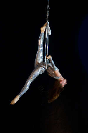 DNEPROPETROVSK, UKRAINE - SEPTEMBER 13: An unidentified participant shows his art during  Kobzov aqua-show on September 13, 2009 in Dnepropetrovsk, Ukraine.のeditorial素材