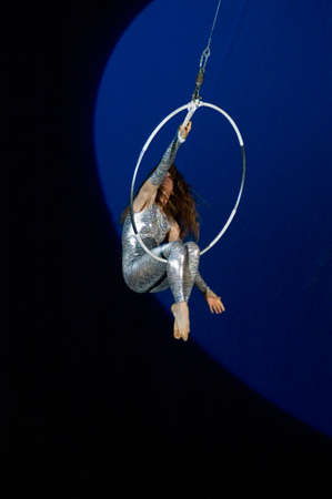 DNEPROPETROVSK, UKRAINE - SEPTEMBER 13: An unidentified participant shows his art during  Kobzov aqua-show on September 13, 2009 in Dnepropetrovsk, Ukraine.のeditorial素材