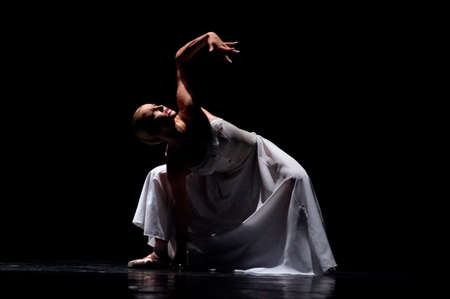 DNEPROPETROVSK, UKRAINE  APRIL 28:  Anastasia Volochkova performs during the «SHORT STORIES ABOUT LOVE» ballet at Opera and Ballet Theatre on April 28, 2010 in Dnepropetrovsk, Ukraine.のeditorial素材