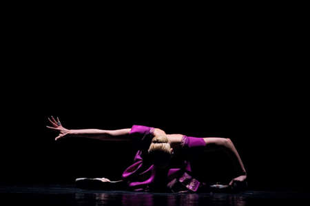 DNEPROPETROVSK, UKRAINE  APRIL 28:  Anastasia Volochkova performs during the «SHORT STORIES ABOUT LOVE» ballet at Opera and Ballet Theatre on April 28, 2010 in Dnepropetrovsk, Ukraine.のeditorial素材