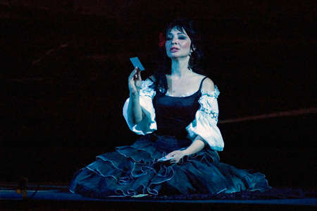 DNEPROPETROVSK, UKRAINE  JUNE 3: Members of the Dnepropetrovsk State Opera and Ballet Theatre perform " Carmen " on June 3, 2011 in Dnepropetrovsk, Ukraineのeditorial素材
