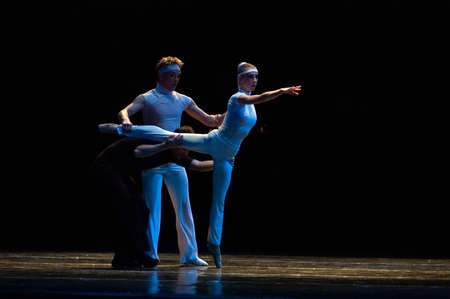 DNEPROPETROVSK, UKRAINE - JANUARY 28: DEGAGE ballet performed by Dnepropetrovsk Opera and Ballet Theatre ballet on January 28, 2011 in Dnepropetrovsk, Ukraineのeditorial素材
