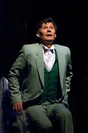 DNEPROPETROVSK, UKRAINE NOVEMBER 19: Alexander Mishin performs "Blithe Spirit" at State Russian Drama Theatre on November 19, 2006 in Dnepropetrovsk, Ukraineのeditorial素材