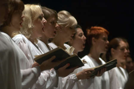 DNEPROPETROVSK, UKRAINE - MAY 27: Choir DUMKA perform Verdi's REQUIEM on May 27, 2013 in Dnepropetrovsk, Ukraineのeditorial素材