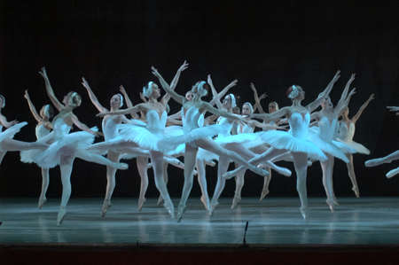 DNEPROPETROVSK, UKRAINE - DECEMBER 28: “Swan Lake” ballet performed by Dnepropetrovsk Opera and...
