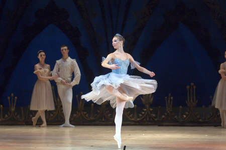 DNEPROPETROVSK, UKRAINE - DECEMBER 28: “Swan Lake” ballet performed by Dnepropetrovsk Opera and...