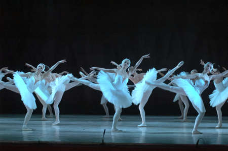 DNEPROPETROVSK, UKRAINE - DECEMBER 28: “Swan Lake” ballet performed by Dnepropetrovsk Opera and...