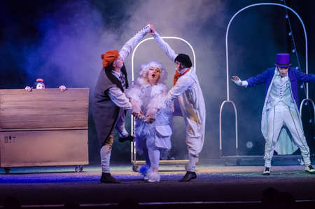 DNIPRO, UKRAINE - NOVEMBER 7, 2020: At the ark at eight by Ulrich Hub performed by members of the...