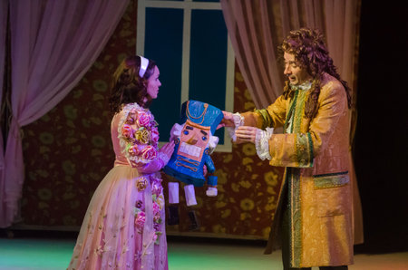 Kam'yanske, UKRAINE - DECEMBER 29, 2020: The Nutcracker and the Mouse King performed by members of...