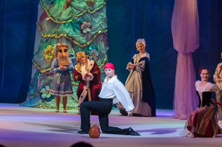 Kam'yanske, UKRAINE - DECEMBER 29, 2020: The Nutcracker and the Mouse King performed by members of...