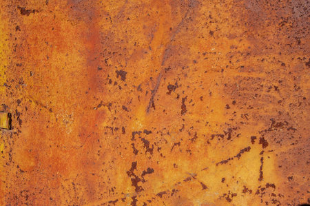 Grunge red color rust and paint texture background. red metal background painted in red with...