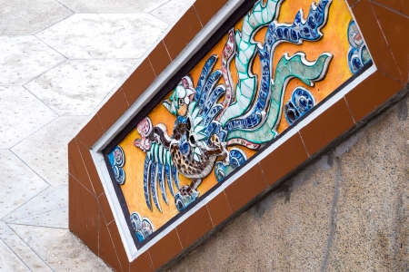 decorations of the Buddhist pagodaの写真素材