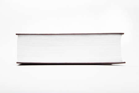 blank mock up of big closed book with copy space isolated on the white background