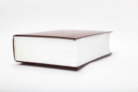 blank mock up of big closed book with copy space isolated on the white background