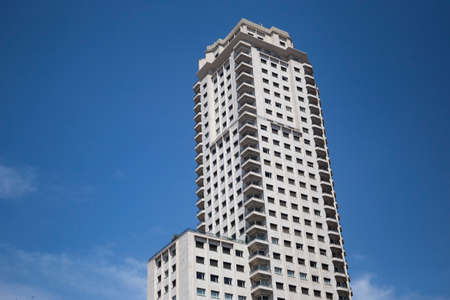 Modern architecture on the streets of the famous capital of Spain - Madrid 2018-08-12のeditorial素材