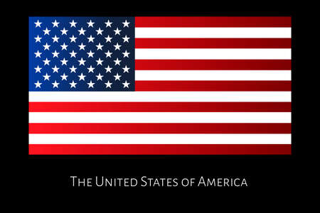 The United States of America original national flag with red and white stripes and stars on the blue...