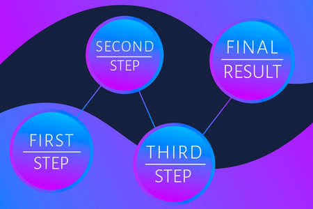 Futuristic Infographic template with 4 options (steps) and place for text. Medicine, science, pharmacology innovation concept for report, banner, business presentation. Vector EPS 10 illustrationのイラスト素材
