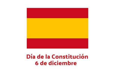 Concept of Constitution Day in Spain or Dia de la Constitucion Espanola in Spanish. Template for background, banner, card, poster with text inscription.のイラスト素材