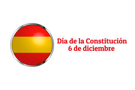 Concept of Constitution Day in Spain or Dia de la Constitucion Espanola in Spanish. Template for background, banner, card, poster with text inscription.のイラスト素材
