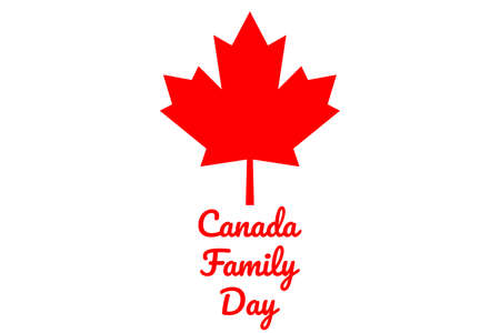Concept of Family Day in Canada. Template for background, banner, card, poster with text inscription. Vector EPS10 illustration.のイラスト素材