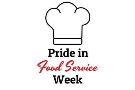 Pride in Food Service Week concept banner. Template for background, banner, card, poster with text inscription. Vector EPS10 illustration.のイラスト素材