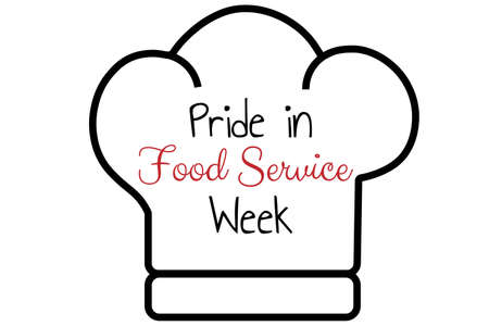 Pride in Food Service Week concept banner. Template for background, banner, card, poster with text inscription. Vector EPS10 illustration.のイラスト素材