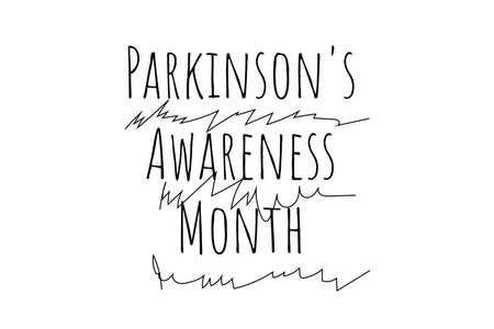 April is Parkinsons disease awareness month. Template for background, banner, card, poster with text inscription. Vector EPS10 illustration.のイラスト素材