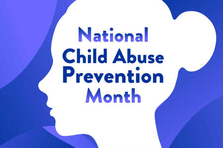 National Child Abuse Prevention Month. April. Template for background, banner, card, poster with text inscription. Vector EPS10 illustration.のイラスト素材