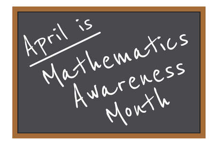 April is Mathematics and Statistics Awareness Month. Holiday concept. Template for background, banner, card, poster with text inscription. Vector EPS10 illustration.のイラスト素材