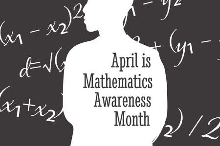 April is Mathematics and Statistics Awareness Month. Holiday concept. Template for background,...